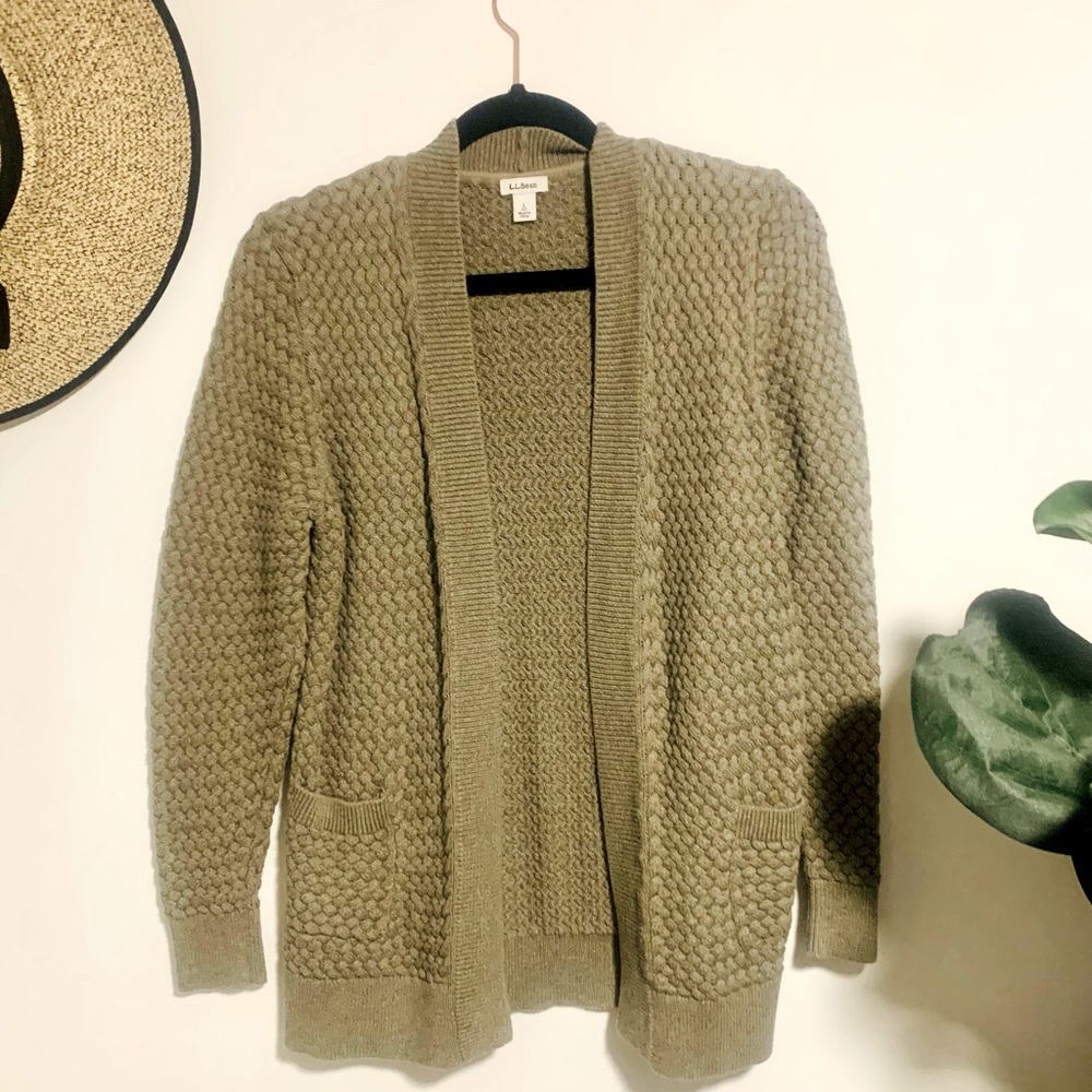 LL Bean chunky cardigan size large